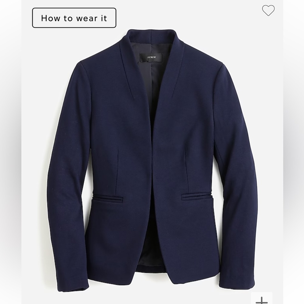 Jcrew going out blazer in stretch twill - navy - nwot